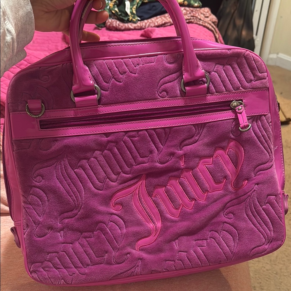 Juicy Couture RARE Pink Embossed Laptop Bag 2000’s y2k (not sold yet)